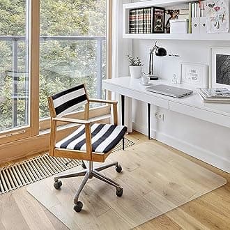Azadx Office Chair Mat for Hard Floors 36" X 60", Clear PVC Chair Mat for Hardwood Floor, Durable Plastic Floor Protector Mat for Home and Office use (36" X 60" Rectangle)