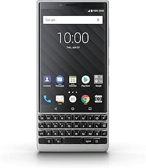 BlackBerry KEY2 64GB (Single-SIM, BBF100-1, QWERTY Keypad) (GSM Only, No CDMA) Factory Unlocked SIM-Free 4G/LTE Smartphone - International Version (Silver) - No warranty in the USA