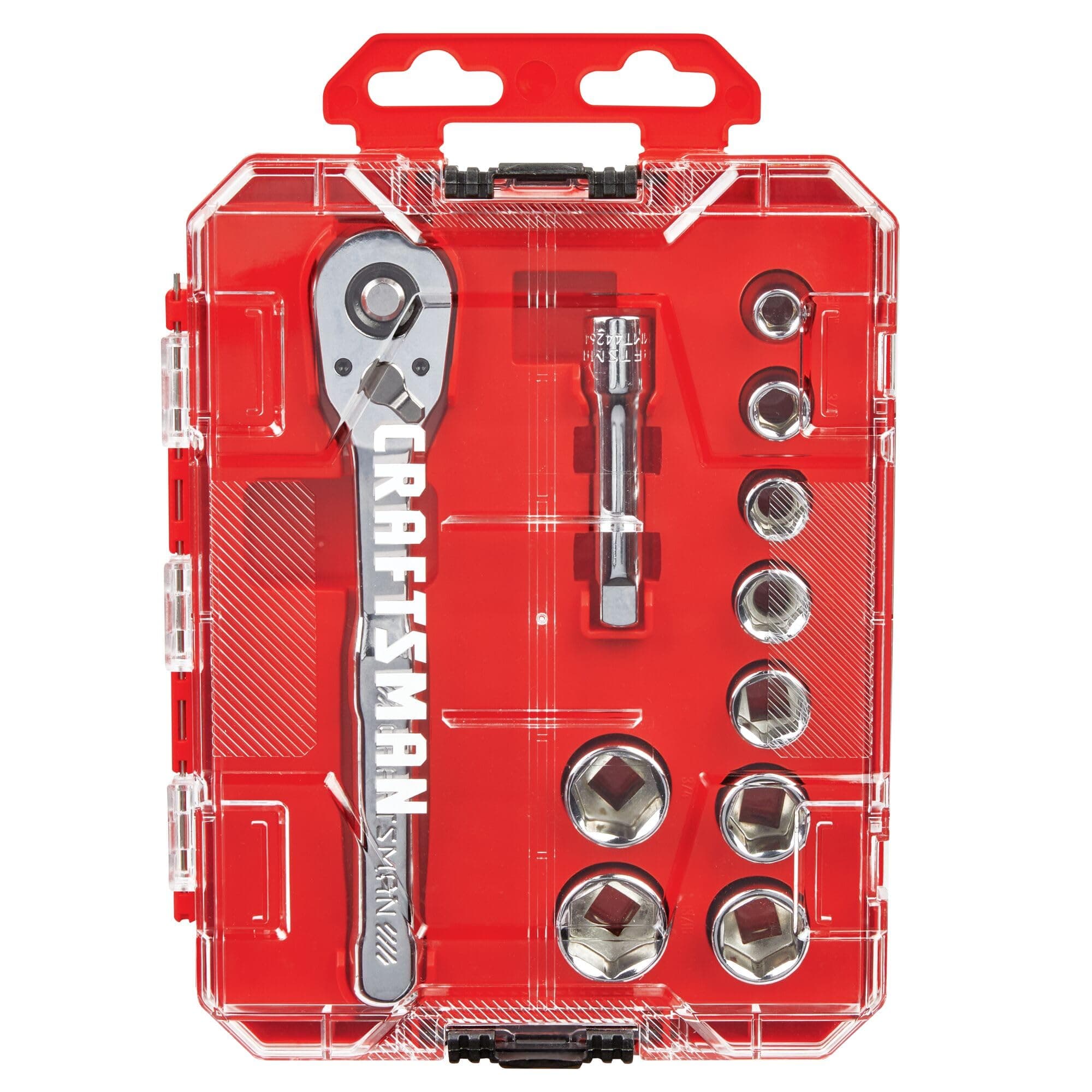 CRAFTSMAN 11-Piece Socket Set, Metric, 3/8 Inch Drive, Low Profile Ratchet (CMMT12127)