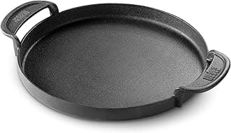 Cast Iron Griddle for Gourmet BBQ System - Even Heat Distribution, Optimal for Fish, Vegetables and Pan-Fried Dishes – Black (7421)