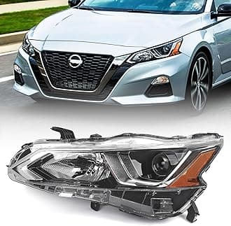 Huray Halogen Headlight Assembly Fit for Nissan Altima 2019-2022 LH Projector Headlamp w/o Bulbs OE Style Replacement for NI2502265 Left Driver Side