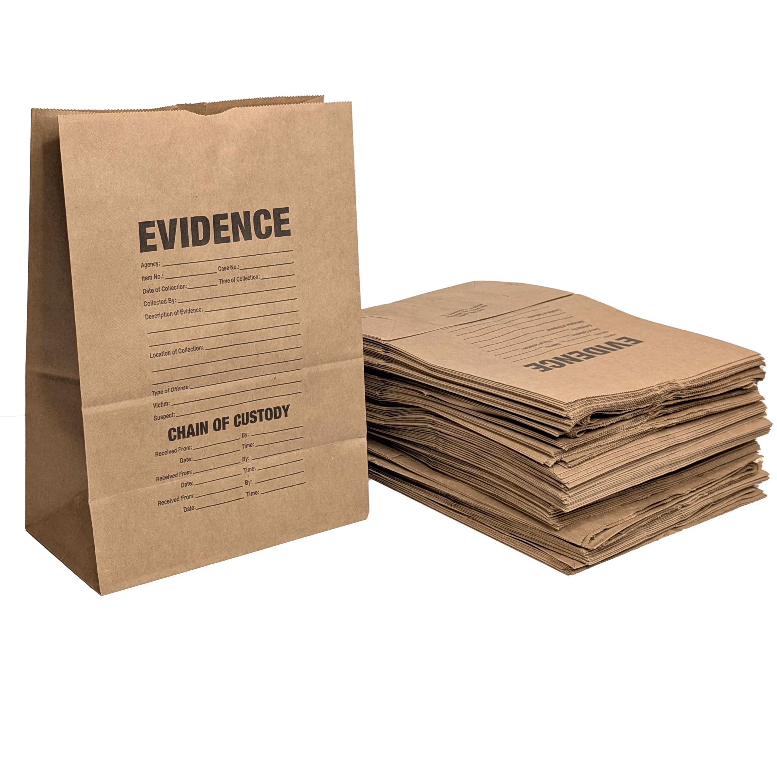 Crime Scene Paper Evidence Bag, Large 100pk