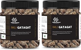 Hungry Harvest Imli Gatagat Candy | Tamarind Emly gatagat Candy | Khatta Meetha Chulbuli Imli [Jar Pack] (600 Grams (Pack of 2 of 300 Grams))