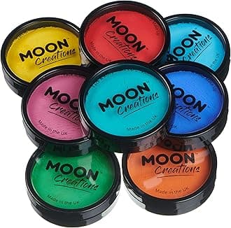 Moon Creations - Pro Face & Body Paint Cake Pots - Brights Colours Set