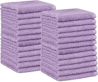 AmazonBasics Cotton Washcloth/Face Towel - 448 GSM - Pack of 24, Lavender