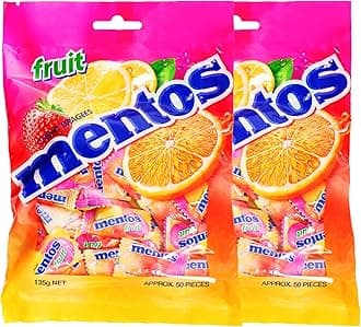 MentosChewy Dragees Fruit, 135g