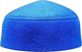 Solid Black Moroccan Fez-Style Kufi Hat Cap w/Pointed Top