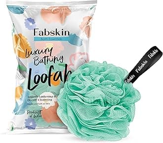 Fabskin Loofah For Bathing | Bath Shower Sponge Scrubber Exfoliator Women And Men Body Wash Scrub (Green)