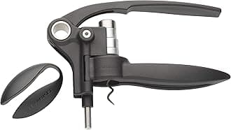 Le Creuset Lever Corkscrew and Foil Cutter Wine Accessory Gift Set, for All Cork Types, LM-250, Black Onyx, 59058011000410