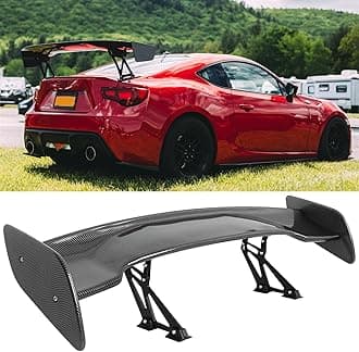 JMTBNO 47 Inch GT Rear Spoiler for Car, Carbon Fiber GT Style Truck Wing Spoiler Compatible with Chevy Corvette Camaro Nissan Lexus Ford Mustang Hyundai Elantra Honda Civic Nissan Toyota Mazda