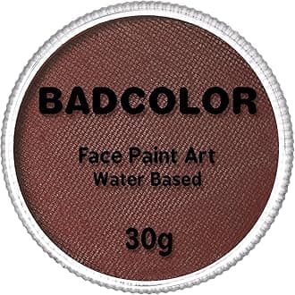 Brown Face Body Paint(30gm), Water Activated Face Painting Kit Safe for Kids & Adults, Non-Toxic SFX Makeup Facepaints Kit for Halloween Camo Soldier Wolfman Costume Cosplay Party