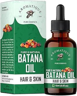Aromatique Batana Oil | 100% Pure & Cold Pressed from Honduras | Natural Palm Nut for Hair & Skin Nourishment | 15ml