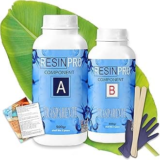 Resin Pro Epoxy Resin, 28 oz Crystal Clear Epoxy Resin And Hardener Kit For Craft, Artwork, Jewellery Making, Table, Art Creations - Easy Ratio Resins - Heat Resistant (800 g)