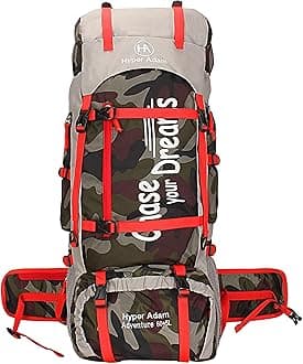 Hyper Adam 65 LTR Rucksack For Trekking & Travel Backpack for Outdoor Sport Hiking Trekking Bag Camping Rucksack