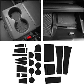 CupHolderHero Compatible with Ford EcoSport Accessories 2018-2022 Premium Custom Interior Non-Slip Anti Dust Cup Holder Inserts, Center Console Liner Mats, Door Pocket Liners 25pc Set (Solid Black)