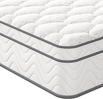 Vesgantti Small Single Mattress 75 x 190cm, 10.3 Inch Hybrid Mattress with Breathable Foam and Individually Pocket Spring - Medium Firm, Classic Box Top Collection