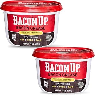 Bacon UpⓇ Bacon Grease for Cooking - 14 Ounce Tub for Cooking, Frying and Baking 2 Pack