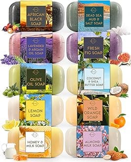 O NATURALS Mens Natural Soap 10 Packs