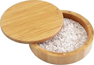 Margarita Salt Rimmer – Eco-Friendly Bamboo Glass Rimmer with Swivel Lid and Magnetic Closure | Cocktail Bar Tool for Margaritas and More