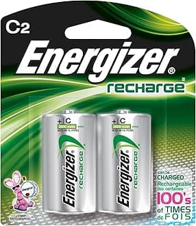 Energizer Energizer e2 C2 NiMH Rechargeable Batteries, C, 2/pack - Pack of 6 Total of 12 Batteries