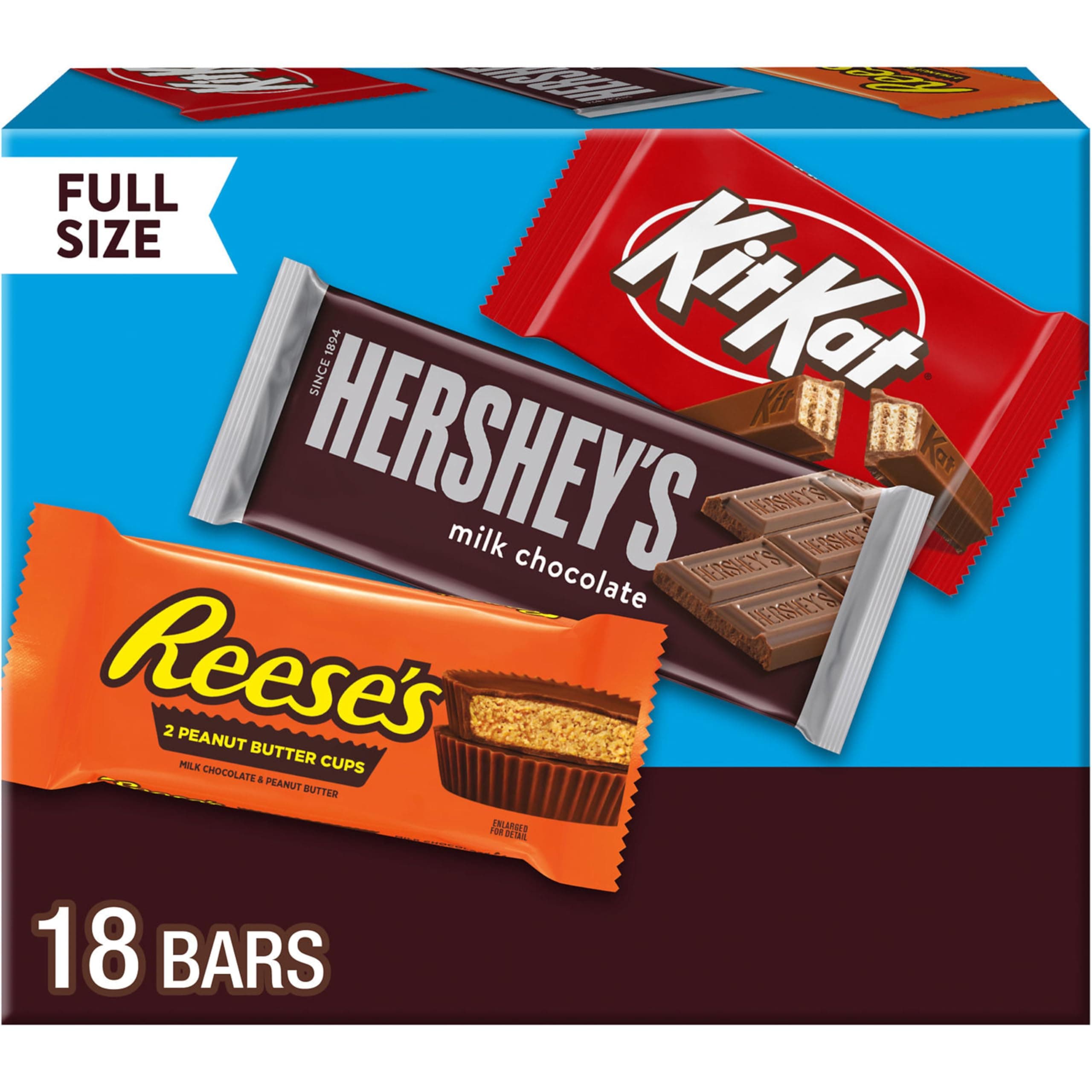 HERSHEY'S, KIT KAT and REESE'S Assorted Milk Chocolate Candy Variety Box, 27....