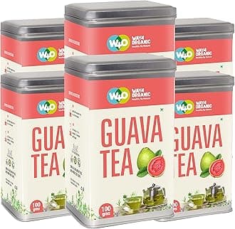 Way4Organic Guava Leaf Tea/Psidium guajava Tea 100 g Canister Pack (Pack of 6)