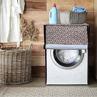 Glassiano Fully Automatic Front Load Waterproof Washing Machine Cover for Samsung/ IFB/ LG/ Godrej/ Whirlpool/ Bosch/ 8 Kg, 8.2 Kg, 8.5 Kg, 9 kg, 9.2 Kg, 9.5 Kg