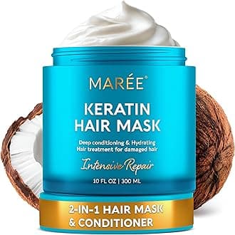 MAREE Hair Mask for Damaged Hair - Keratin Treatment Conditioner - Extremely Deep Conditioning Mask, Hydrating & Repairing, Keratina Mascarilla Para el Cabello
