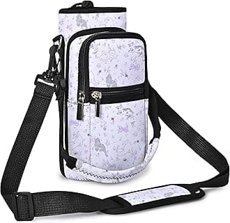 AUPET Water Bottle Sling Bag Sleeve Holder Carrier 25/32/40/64 oz,Insulated Crossbody Water Bottle Case Cover with Strap and Pockets for Men/Women Walking Hiking (Cozy Pet Lifestyle, 25oz)