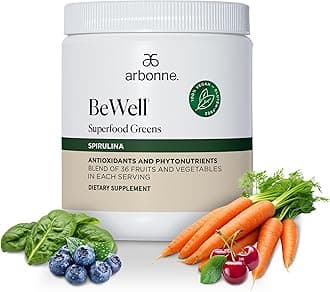 Arbonne BeWell Superfood Greens Powder - Health Supplement Powder Made from a Variety of Fruits and Vegetables, Organic Green Juice Supplement, 7.8 oz