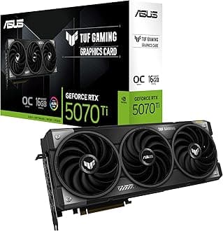 ASUS TUF Gaming GeForce RTX ™ 5070 Ti 16GB GDDR7 OC Edition Gaming Graphics Card (PCIe® 5.0, HDMI®/DP 2.1, 3.125-slot, Military-Grade Components, Protective PCB Coating, axial-tech Fans)