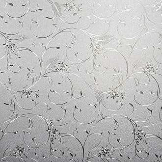 Window Privacy Film Static Cling Non-Adhesive Window Film Frosted Glass Bathroom Door Decoration Privacy Covering (17.7"x 78.7")