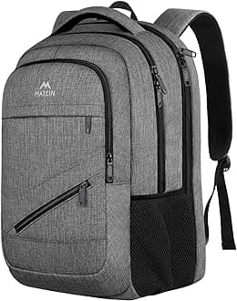 MATEIN 18 Inch Extra Large Laptop Backpack, 50 L Travel Backpack with Anti Theft Pocket & TSA Laptop Compartment for Men Women, Multiple Pockets Business Computer Carry On, Grey