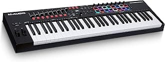 M-AUDIO Oxygen Pro 61 Key USB MIDI Keyboard Controller With Beat Pads, MIDI-assignable Knobs, Buttons and Faders, and Native Instruments Sound Package (NKS Integration)