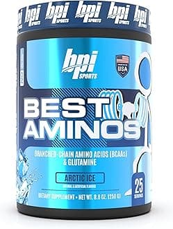 Best Aminos - BCAA Powder Post Workout & Glutamine Recovery Drink with Branched Chain Amino Acids for Hydration & Recovery, for Men & Women - Arctic Ice - 25 Servings