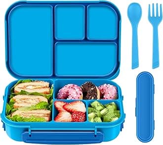 Amathley Lunch Box Kids,Bento Box Adult,Leakproof Lunch Containers for Adults...