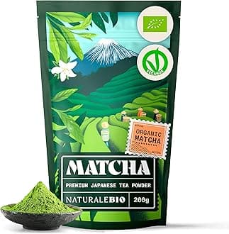 Japanese Organic Matcha Green Tea Powder - Premium Grade - 200g. Tea Produced in Japan, Uji, Kyoto. Use for Drinking, Smoothie Making and with Milk. Vegan & Vegetarian Friendly