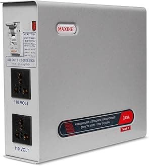 Maxine 1000 Watt 220v to 110v (Mark II) American Power Voltage Convertor Step Down Transformer for US Appliances Used in India