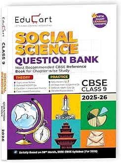 Educart CBSE Question Bank Class 9 Social Science 2025-26 on new Syllabus 2026 (Most Recommended NCERT based Reference Book) Paperback – 20 April 2025