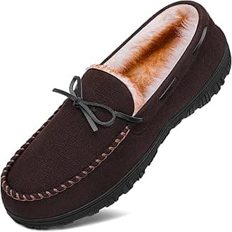 Mens Slippers Indoor Outdoor Memory Foam House Shoes Anti-Slip Moccasins Slippers for Men