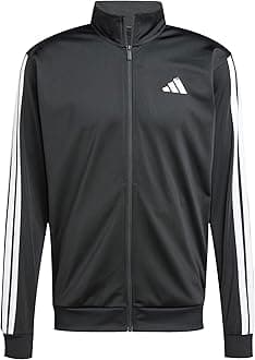 adidas Men's 3 Stripes Tricot Regular Track TOP