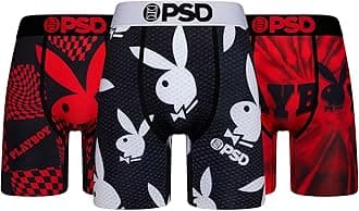Men's Playboy Kit 3-Pack Bx Boxer Briefs, Multi, XXL