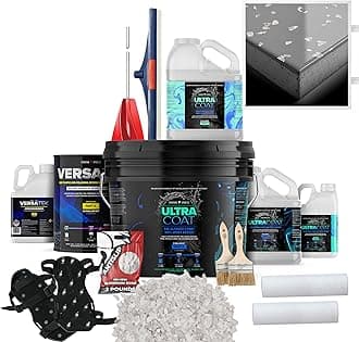 Epoxy Floor Kit for Concrete - USA Made - 2X Thicker, Industrial Grade, Residential & Commercial. 300-400 sq ft or 600 sq ft Kits. Many Styles (Medium Gray with Soapstone Marble Flake, 600 ft²)
