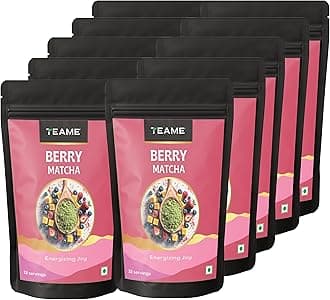 - TE-A-ME Berry Matcha Tea Powder, 500g (330 Servings) | Tasty & Delicious | No Artificial Sweeteners | Premium Grade | Ceremonial Grade | Flavoured Matcha