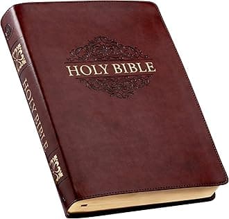 KJV Holy Bible, Super Giant Print Faux Leather Red Letter Edition - Ribbon Marker, King James Version, Chestnut Brown (KJV Super Giant Print Editions) Imitation Leather – Large Print, March 1, 2020