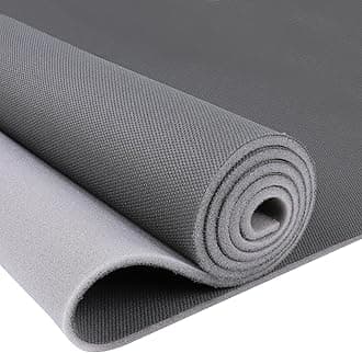 Headliner Fabric Mesh Type 60" W×98" L with Foam Backing Headliner Material Car Roof Upholstery Fabric for Automotive Truck RV Boat Home Replacement DIY, Dark Gray