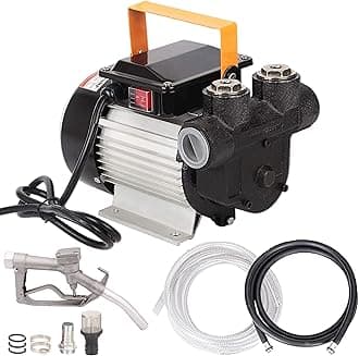 TOPWAY 110V AC 16GPM Electric Self-priming Oil Fuel Diesel Kerosene Biodiesel Transfer Pump Kit w/Discharge Hose & Nozzle