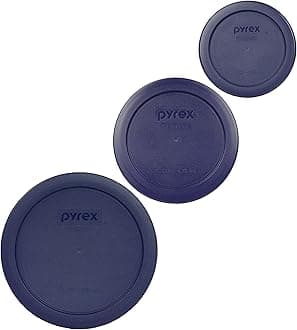 Pyrex (1) 7200-PC 2 Cup (1) 7201-PC 4 Cup (1) 7202-PC 1 Cup Blue Replacement Lids