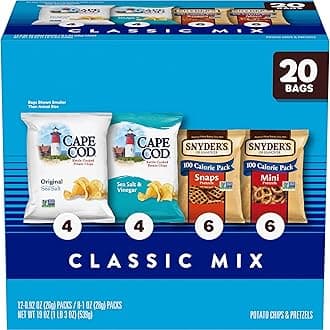 Snyder's of Hanover and Cape Cod Classic Mix Variety Pack, 20 Count Snack Bags