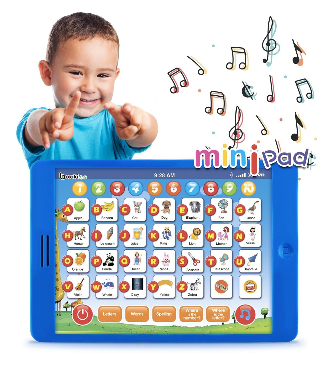 Learning Pad Fun Kids Tablet with 6 Toddler Learning Games